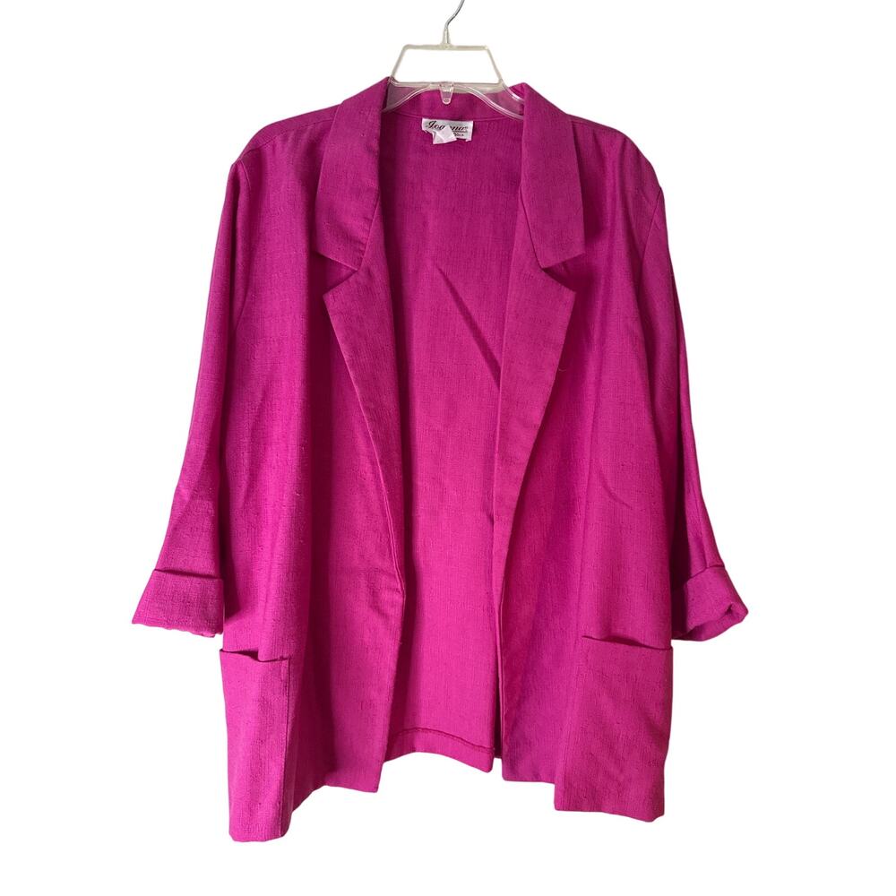 Oversized Slouchy Pink Blazer with 3/4 Sleeves